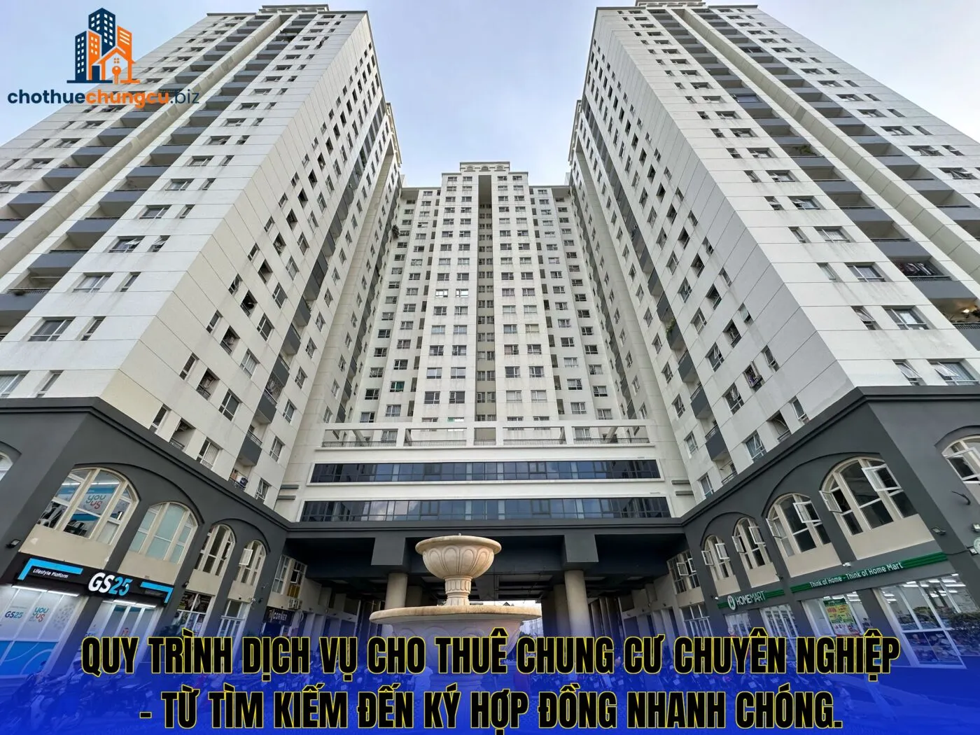 Quy trình dịch vụ cho thuê chung cư chuyên nghiệp – từ tìm kiếm đến ký hợp đồng nhanh chóng.