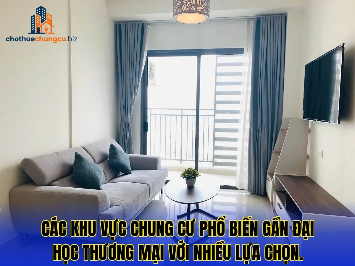 Các khu vực chung cư phổ biến gần Đại Học Thương Mại với nhiều lựa chọn.