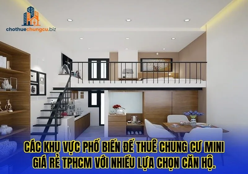 Các khu vực phổ biến để thuê chung cư mini giá rẻ TPHCM với nhiều lựa chọn căn hộ.