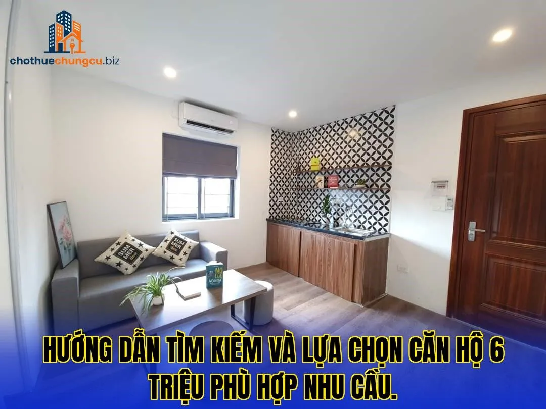Hướng dẫn tìm kiếm và lựa chọn căn hộ 6 triệu phù hợp nhu cầu.