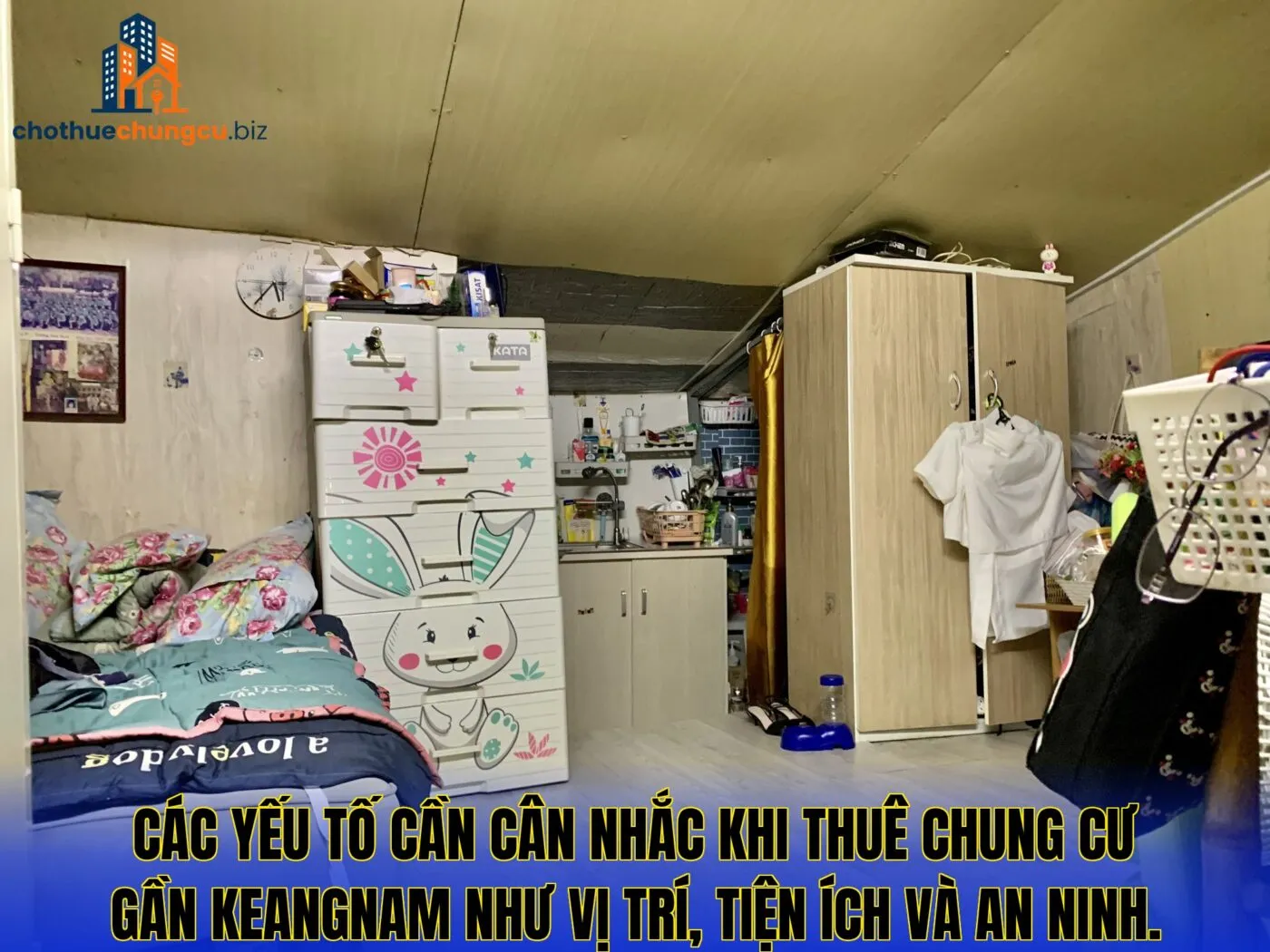 Các yếu tố cần cân nhắc khi thuê chung cư gần Keangnam như vị trí, tiện ích và an ninh.