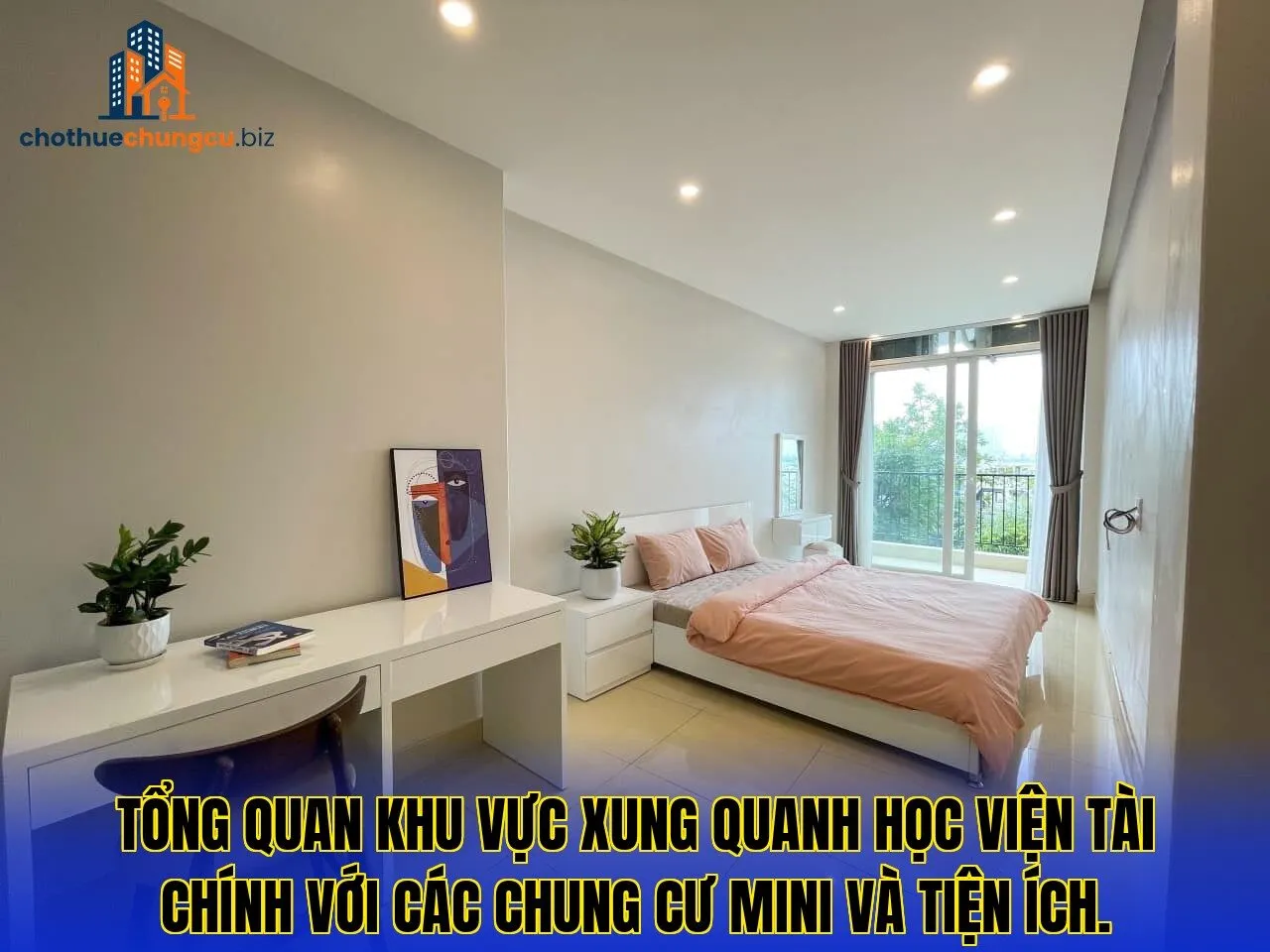 Tổng quan khu vực xung quanh Học Viện Tài Chính với các chung cư mini và tiện ích.