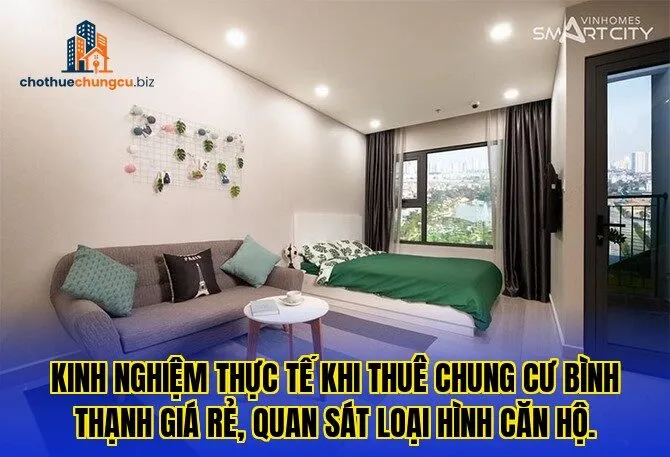 Kinh nghiệm thực tế khi thuê chung cư Bình Thạnh giá rẻ, quan sát loại hình căn hộ.