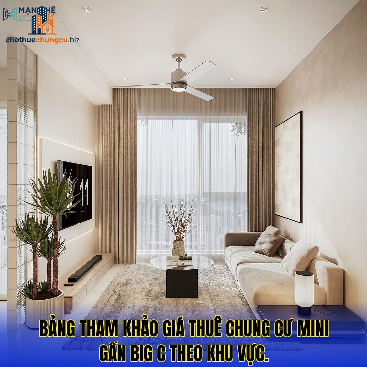 Bảng tham khảo giá thuê chung cư mini gần Big C theo khu vực.